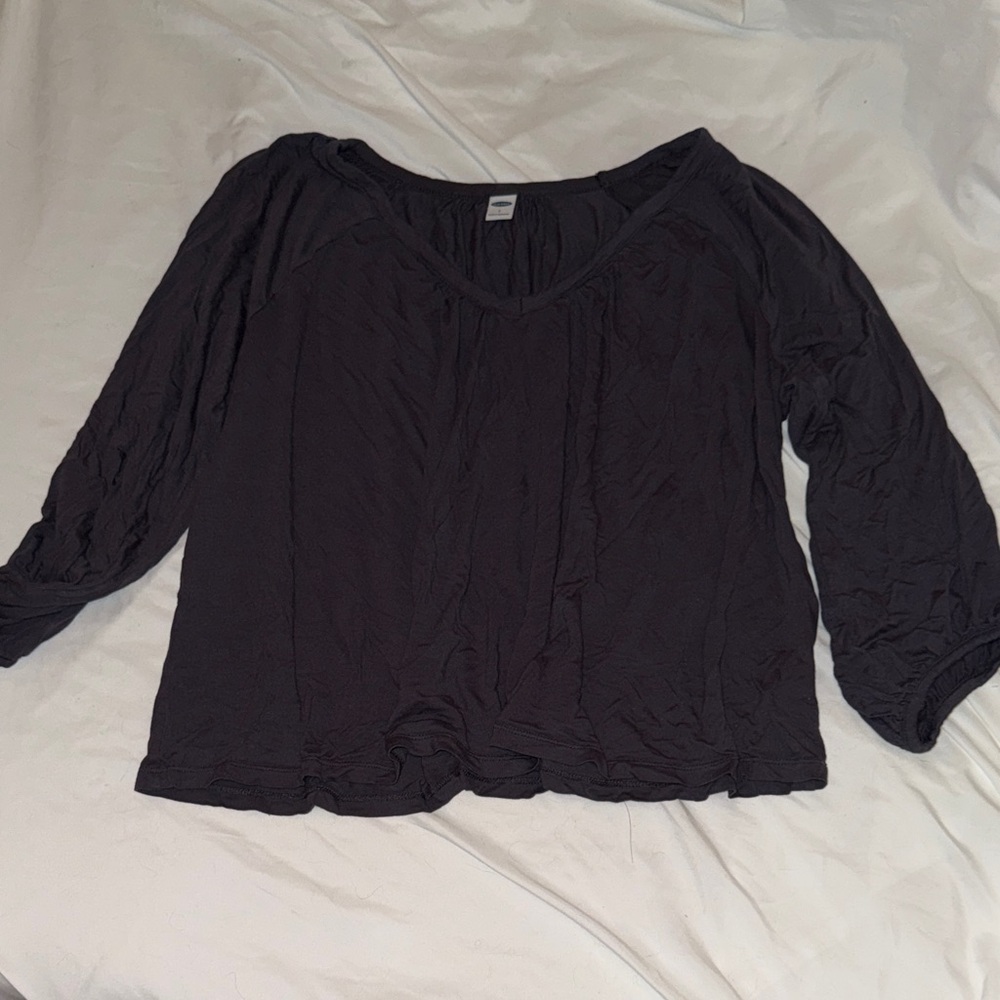 Old Navy Black Scoop-Neck “crop” Top